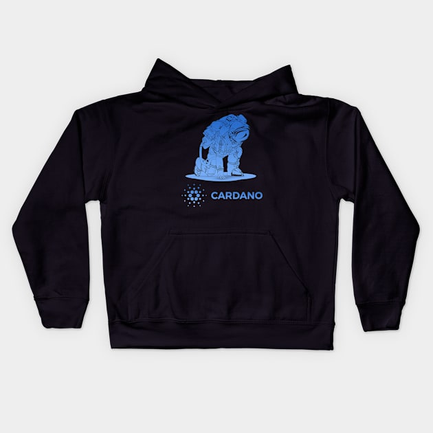 Cardano coin Crypto coin Crytopcurrency Kids Hoodie by JayD World